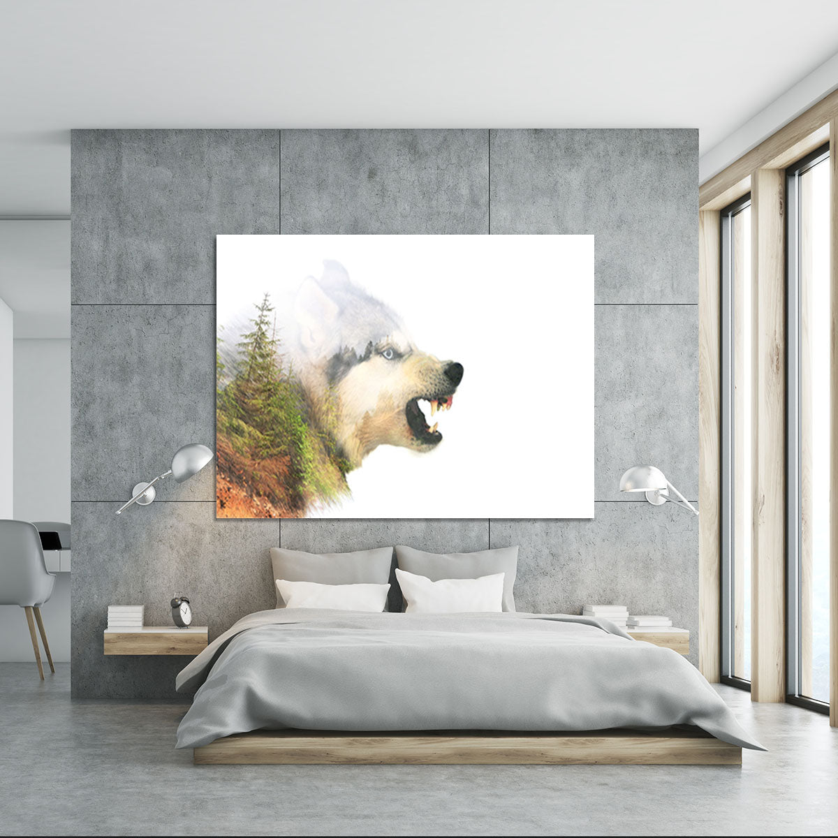 Angry siberian husky dog Canvas Print or Poster - Canvas Art Rocks - 5