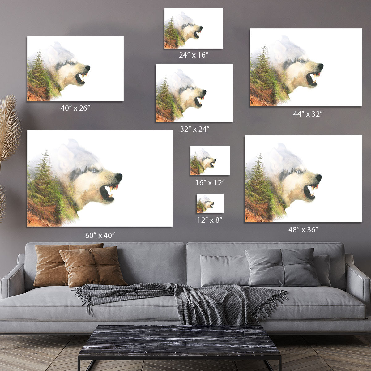 Angry siberian husky dog Canvas Print or Poster - Canvas Art Rocks - 7