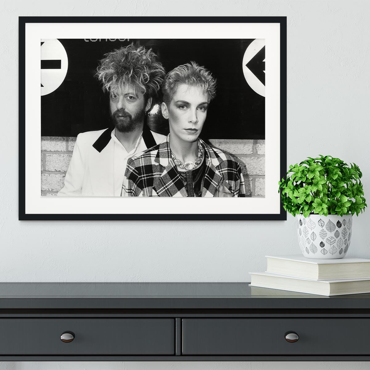 Annie Lennox and Dave Stewart The Eurythmics Framed Print - Canvas Art Rocks - 1
