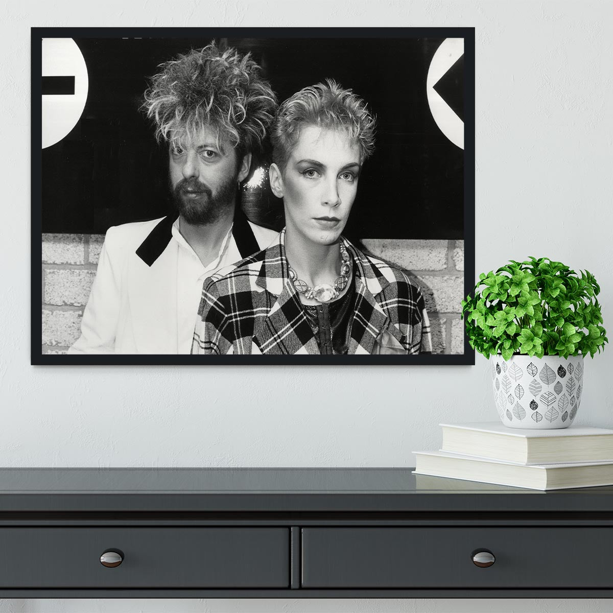 Annie Lennox and Dave Stewart The Eurythmics Framed Print - Canvas Art Rocks - 2