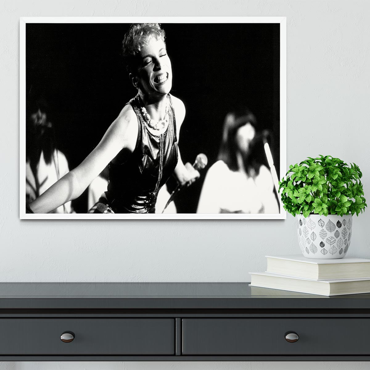 Annie Lennox on stage Framed Print - Canvas Art Rocks -6