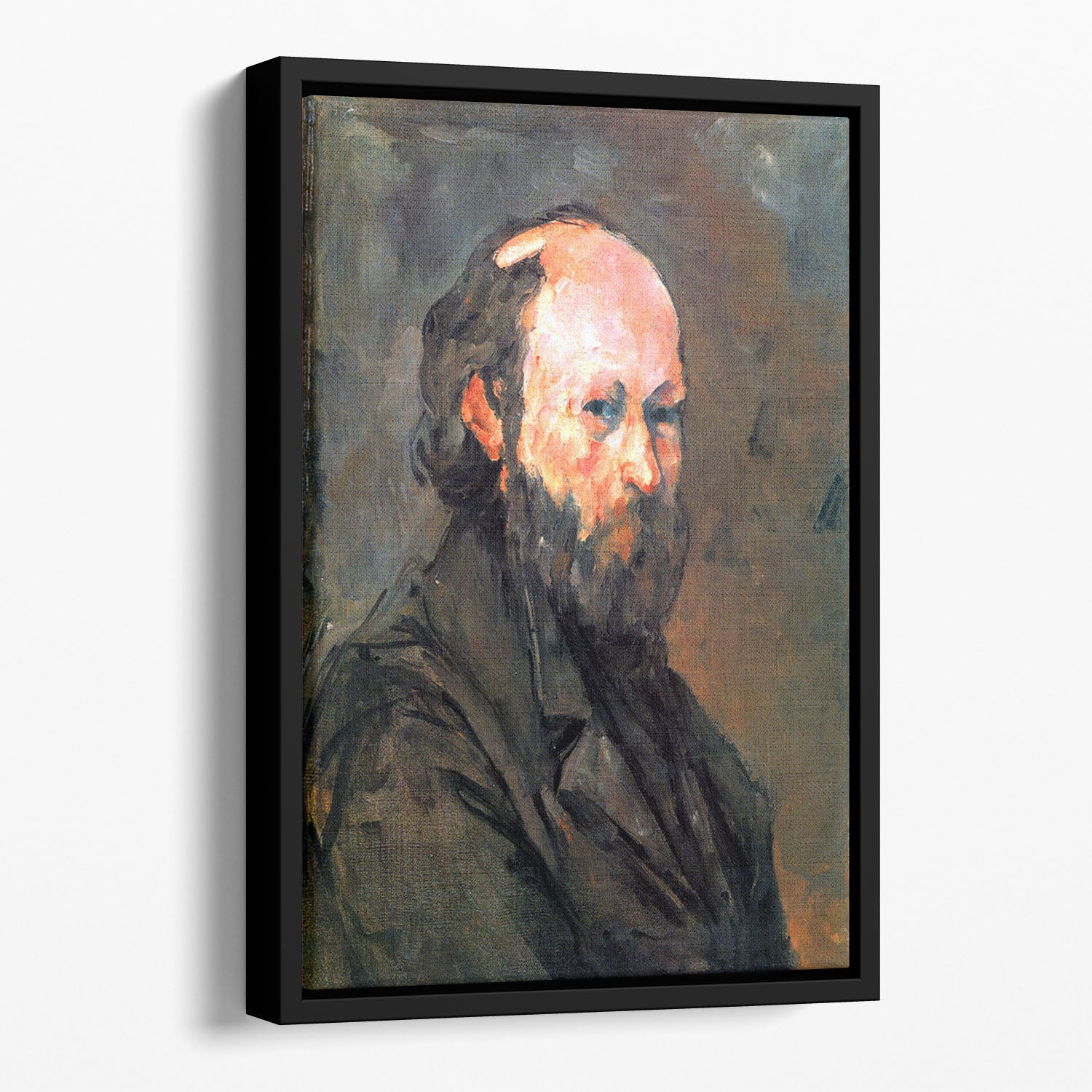 Another Self Portrait by Cezanne Floating Framed Canvas - Canvas Art Rocks - 1