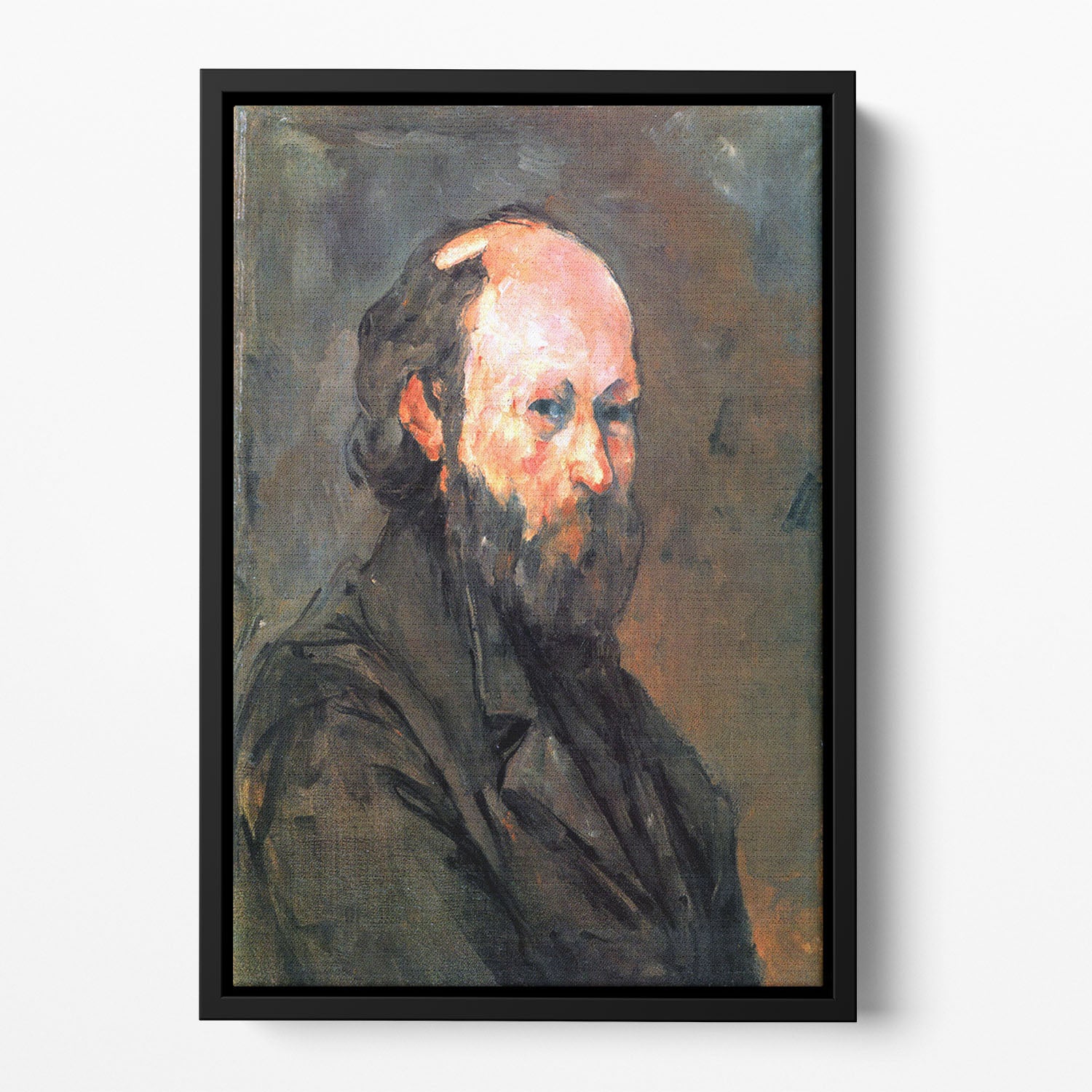 Another Self Portrait by Cezanne Floating Framed Canvas - Canvas Art Rocks - 2