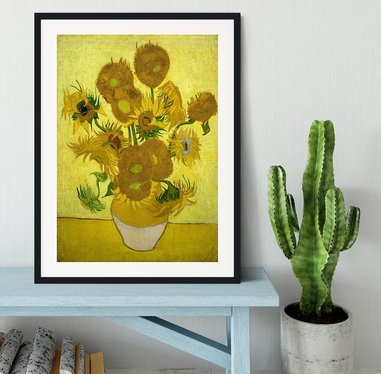 Another vase of sunflowers Framed Print - Canvas Art Rocks - 1