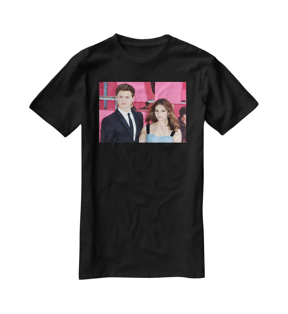 Ansel Elgort and Lily James Baby Driver T-Shirt - Canvas Art Rocks - 1