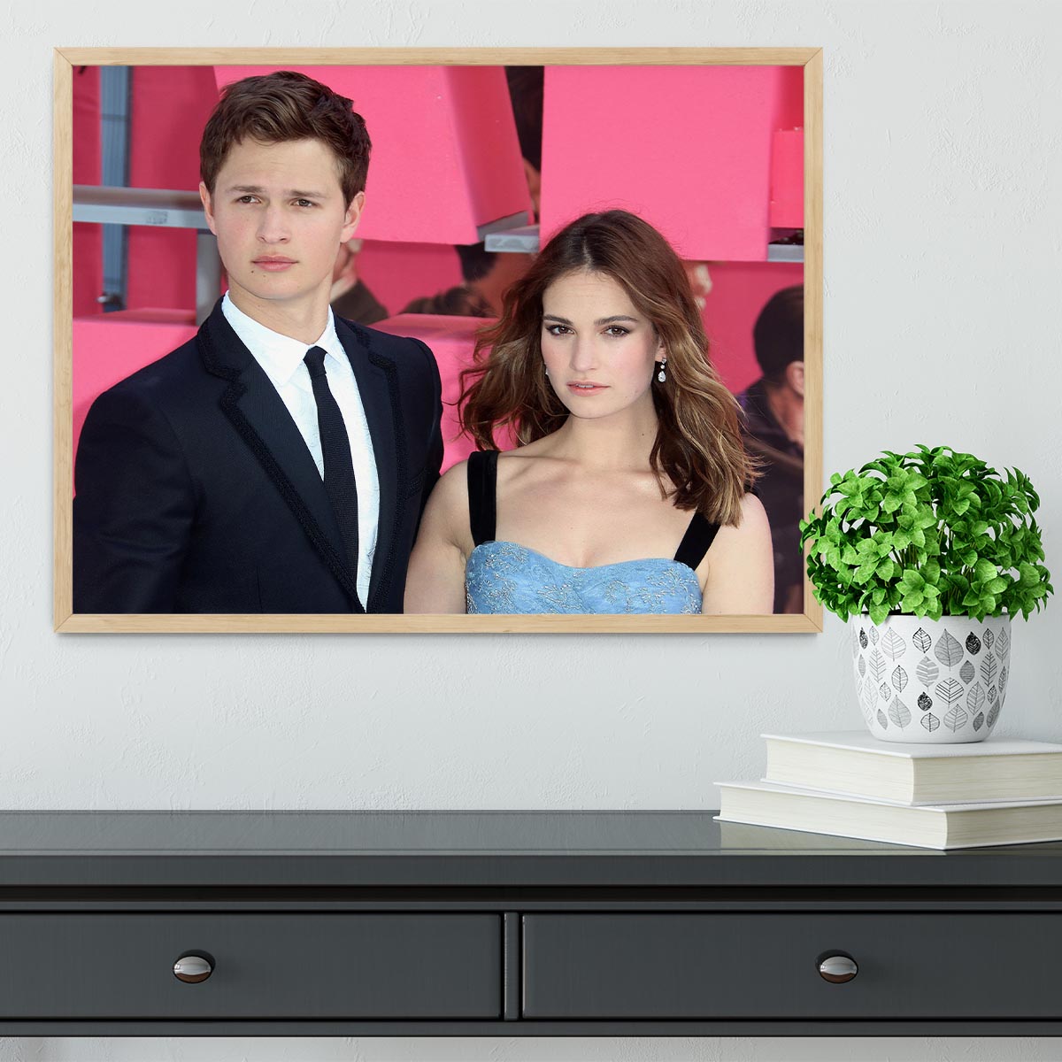 Ansel Elgort and Lily James Baby Driver Framed Print - Canvas Art Rocks - 4