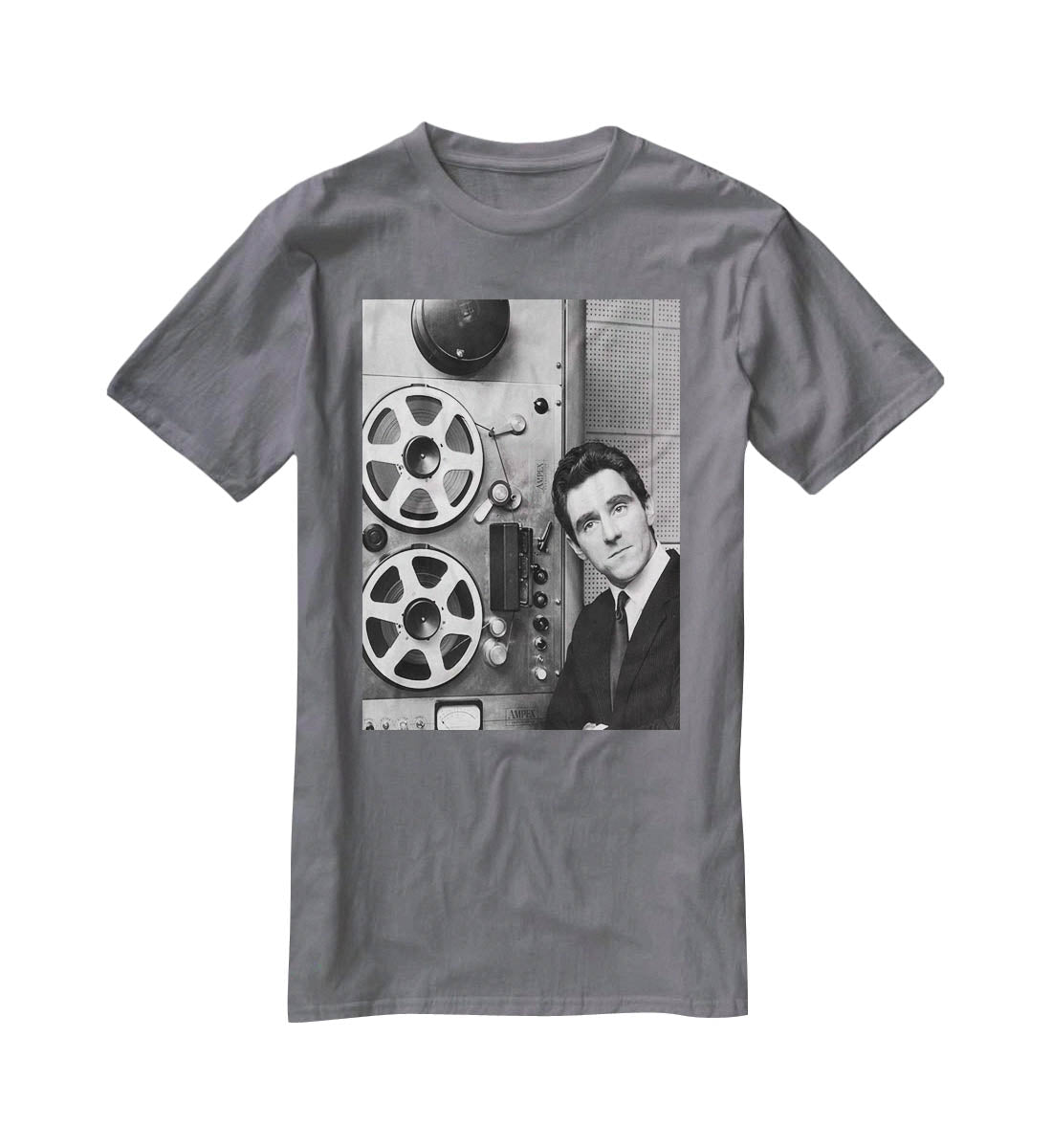 Anthony Newley in the recording studio T-Shirt - Canvas Art Rocks - 3