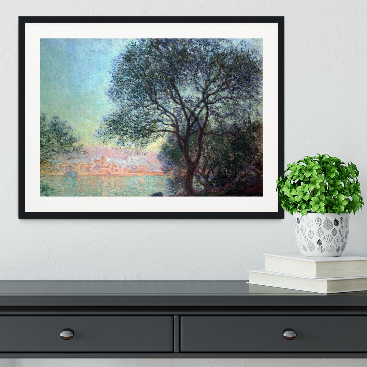 Antibes seen from La Salis by Monet Framed Print - Canvas Art Rocks - 1