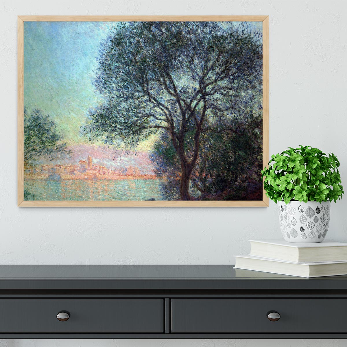 Antibes seen from La Salis by Monet Framed Print - Canvas Art Rocks - 4