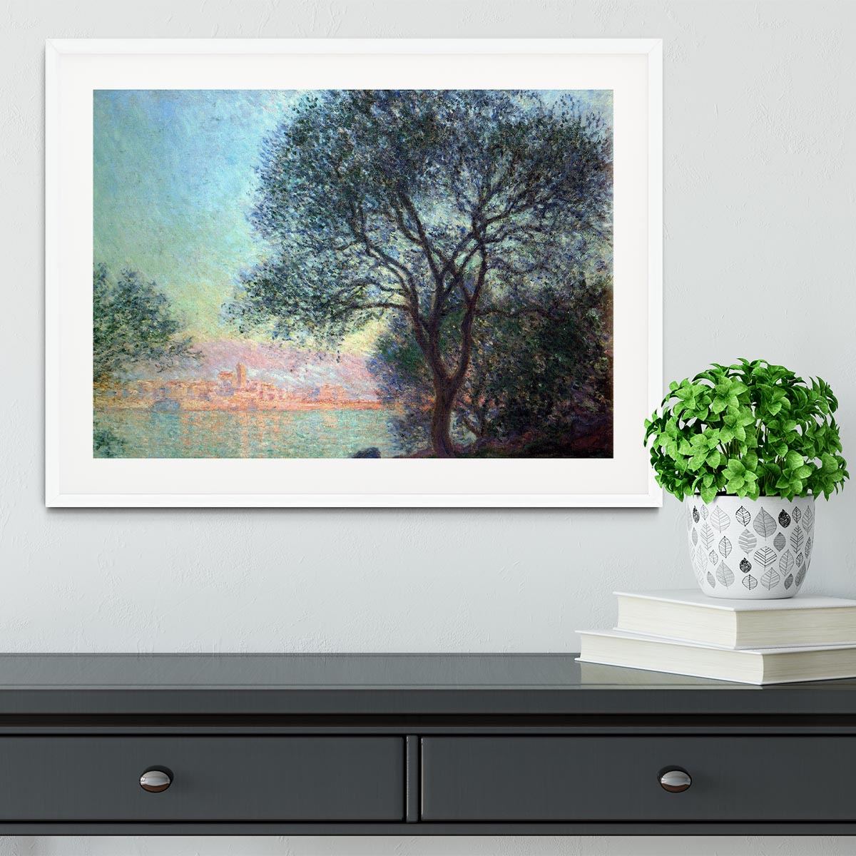 Antibes seen from La Salis by Monet Framed Print - Canvas Art Rocks - 5