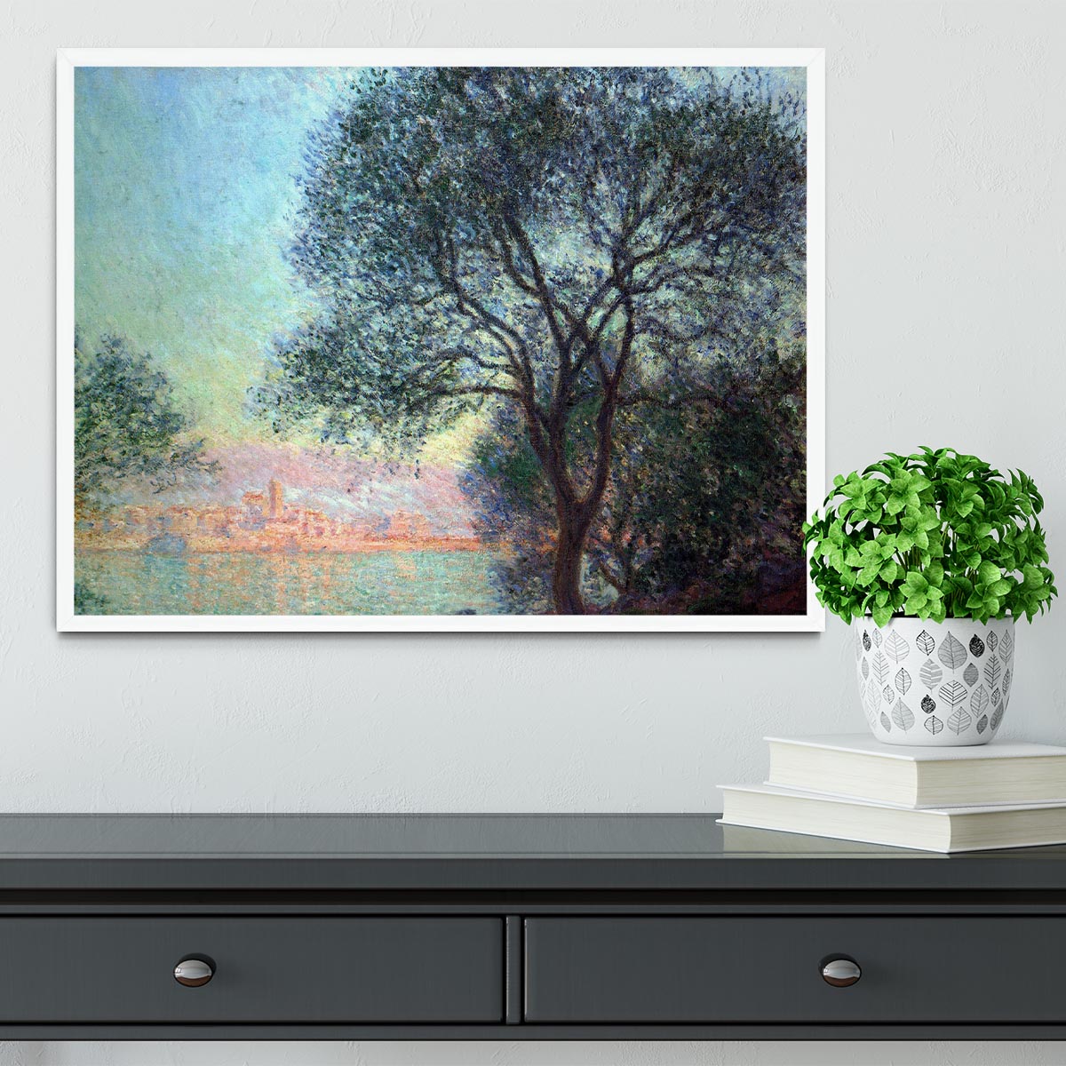 Antibes seen from La Salis by Monet Framed Print - Canvas Art Rocks -6