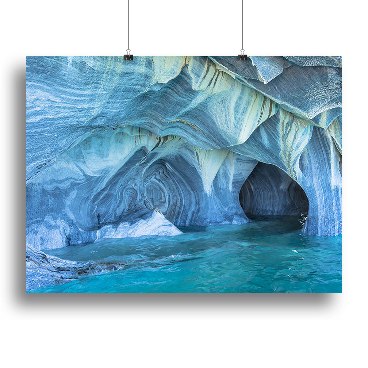 Aqua Marble Landscape Canvas Print or Poster - Canvas Art Rocks - 2