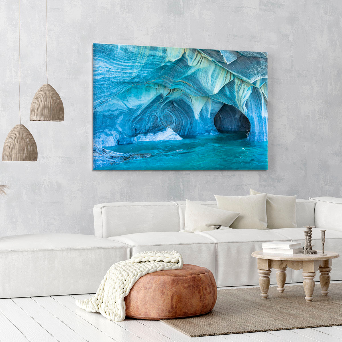 Aqua Marble Landscape Canvas Print or Poster - Canvas Art Rocks - 6