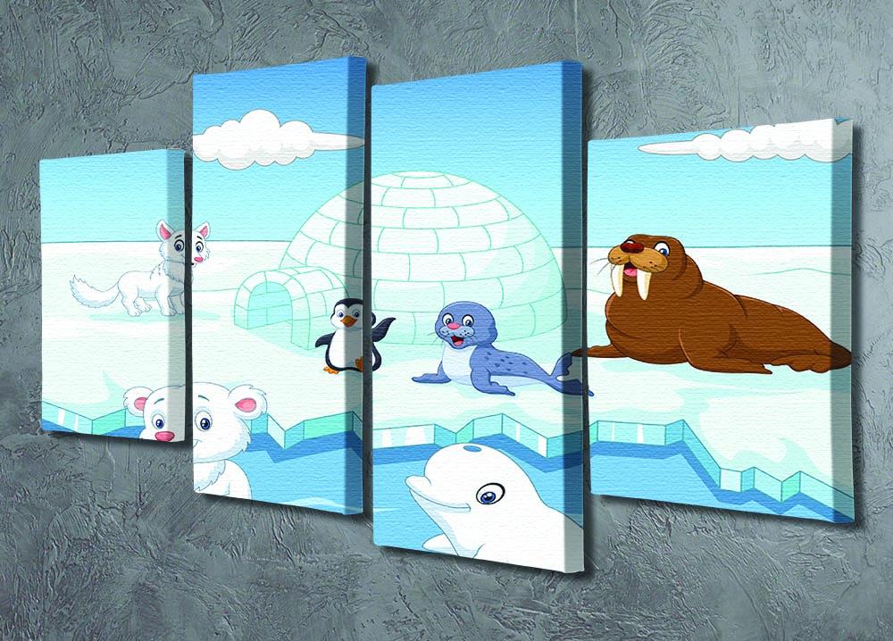 Arctics animals 4 Split Panel Canvas - Canvas Art Rocks - 2