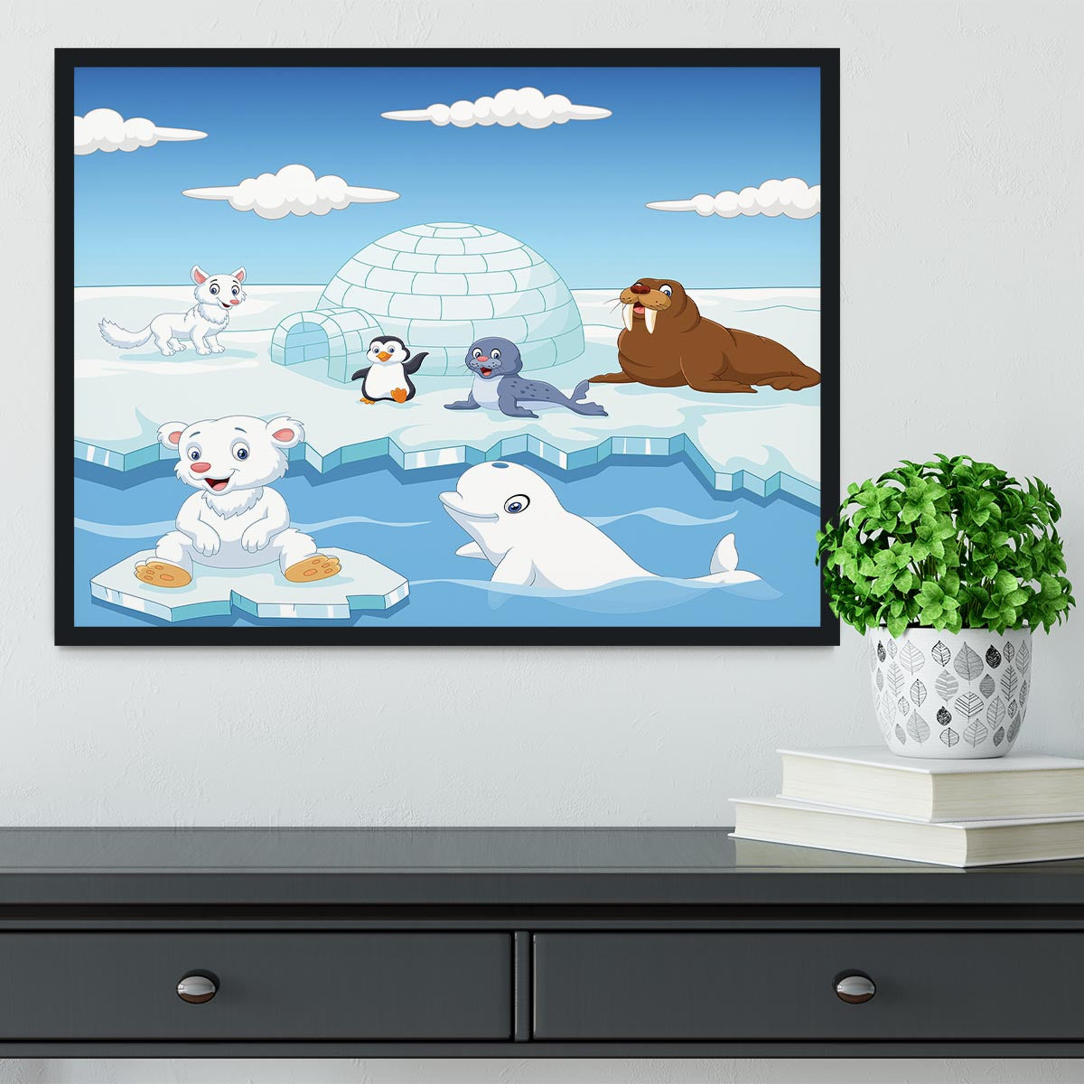 Arctics animals Framed Print - Canvas Art Rocks - 2
