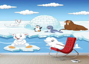 Arctics animals Wall Mural Wallpaper - Canvas Art Rocks - 3