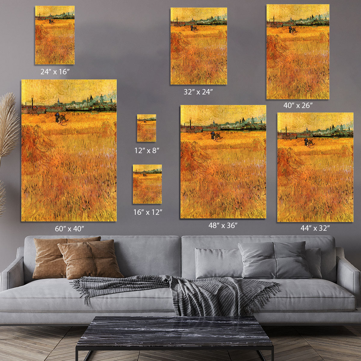 Arles View from the Wheat Fields by Van Gogh Canvas Print or Poster - Canvas Art Rocks - 7