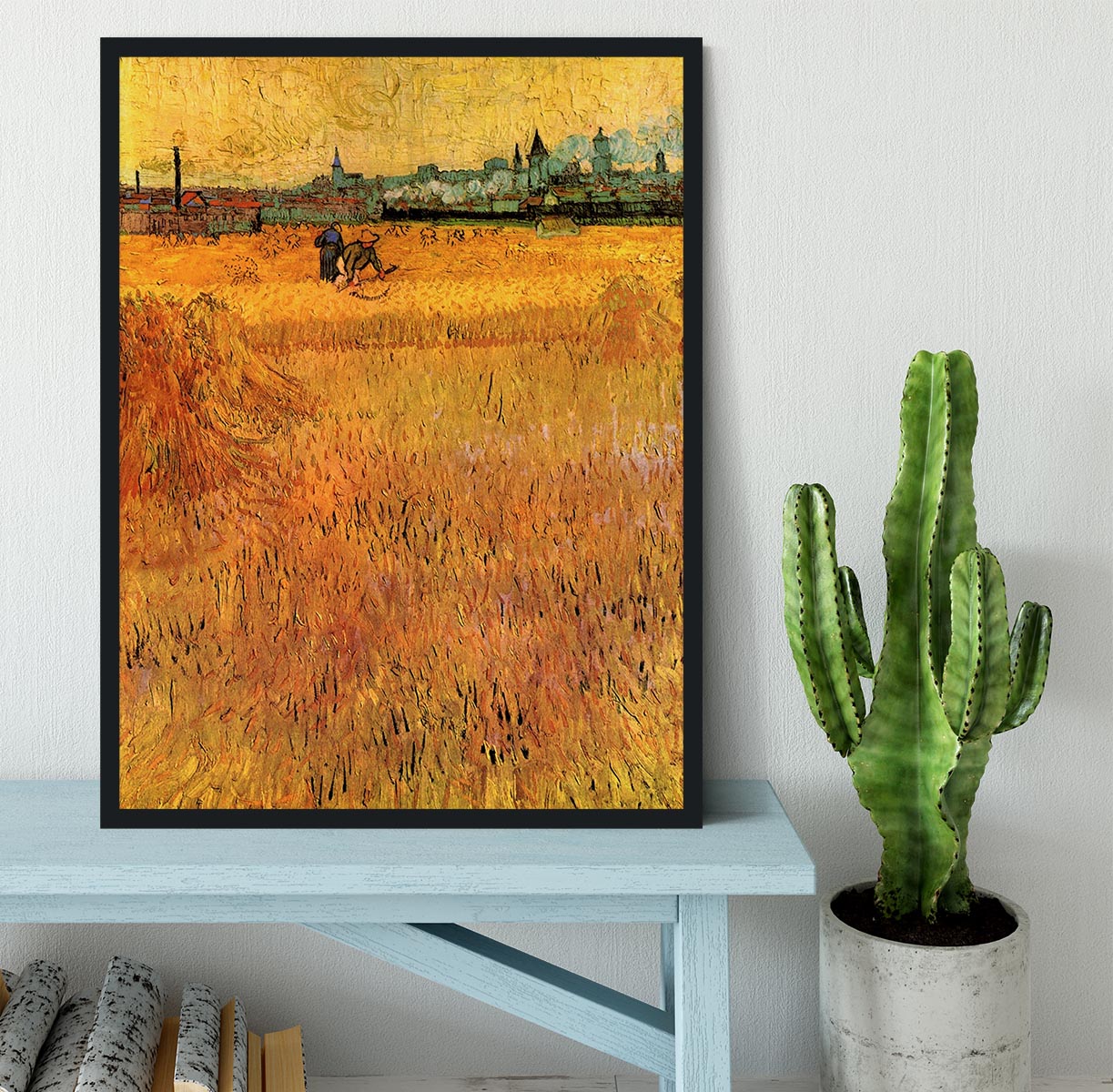 Arles View from the Wheat Fields by Van Gogh Framed Print - Canvas Art Rocks - 2