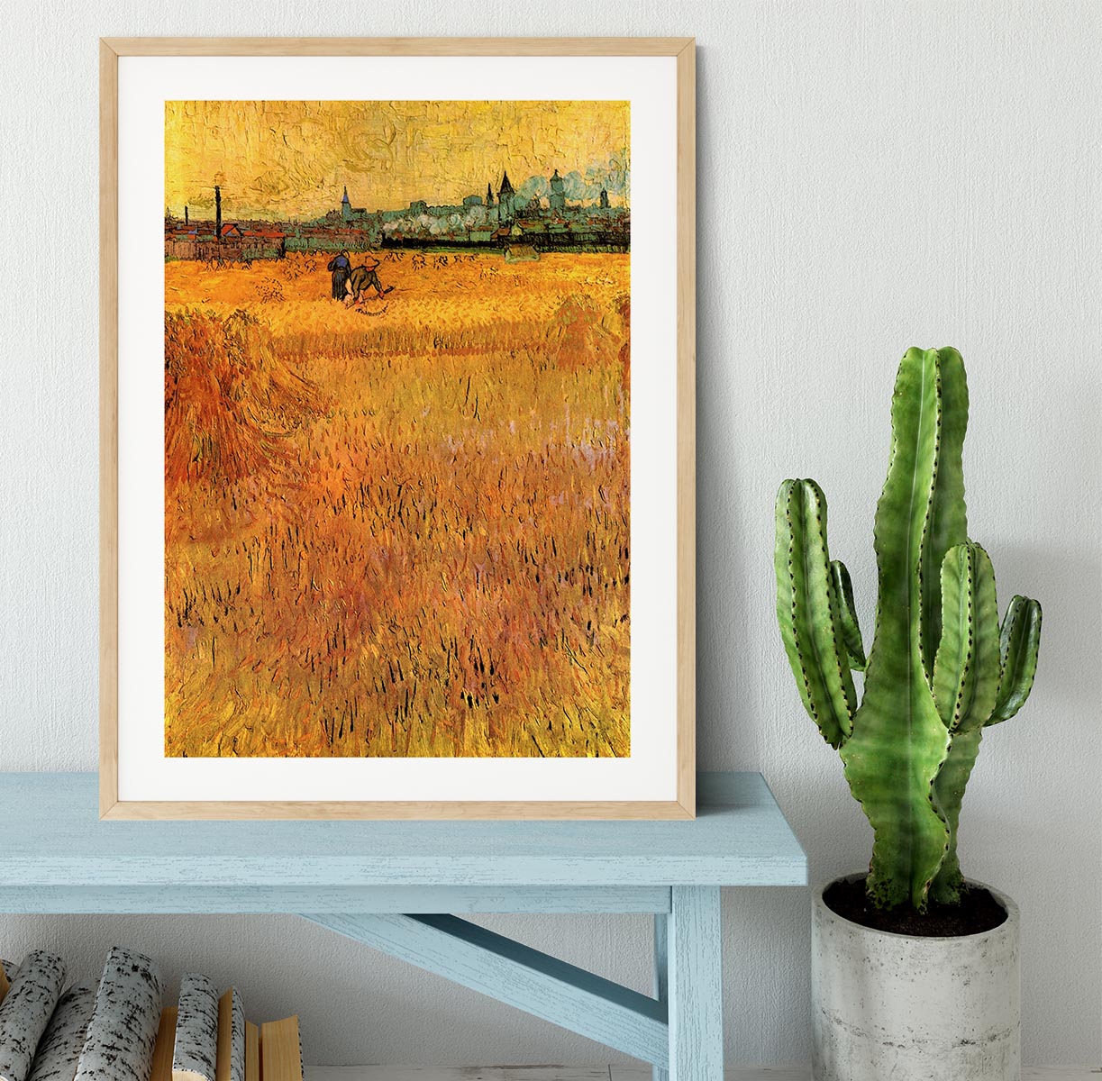 Arles View from the Wheat Fields by Van Gogh Framed Print - Canvas Art Rocks - 3