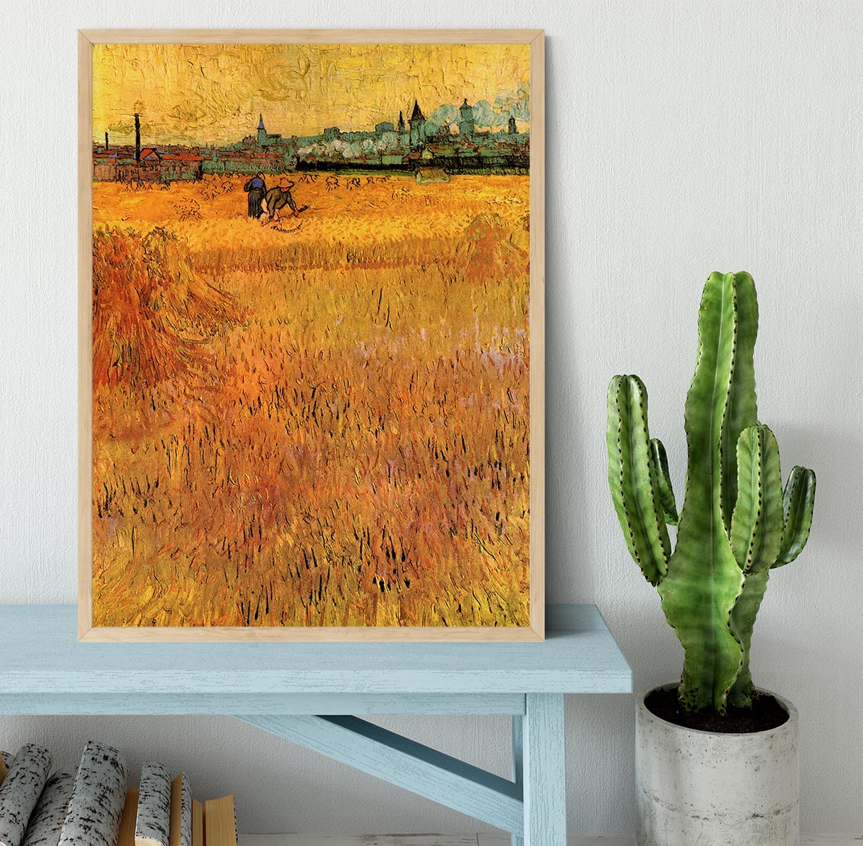 Arles View from the Wheat Fields by Van Gogh Framed Print - Canvas Art Rocks - 4