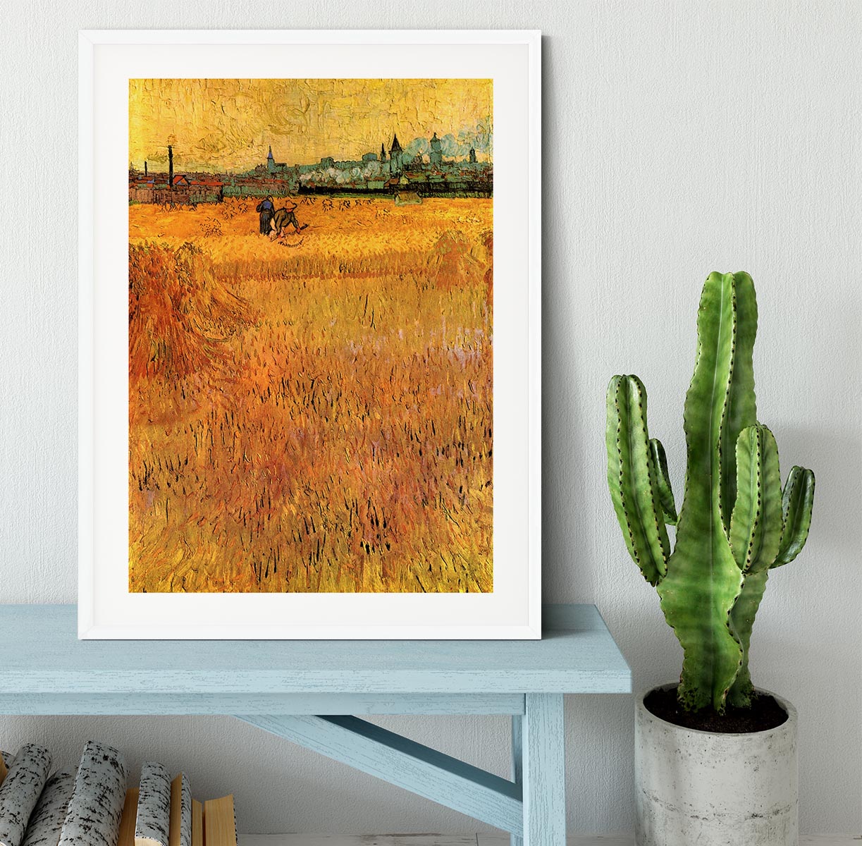 Arles View from the Wheat Fields by Van Gogh Framed Print - Canvas Art Rocks - 5