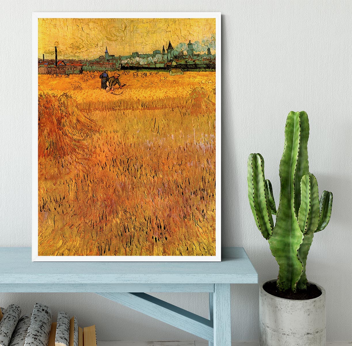 Arles View from the Wheat Fields by Van Gogh Framed Print - Canvas Art Rocks -6
