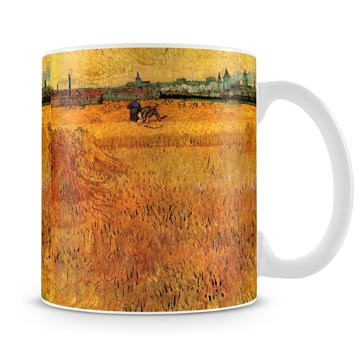 Arles View from the Wheat Fields by Van Gogh Mug - Canvas Art Rocks - 4