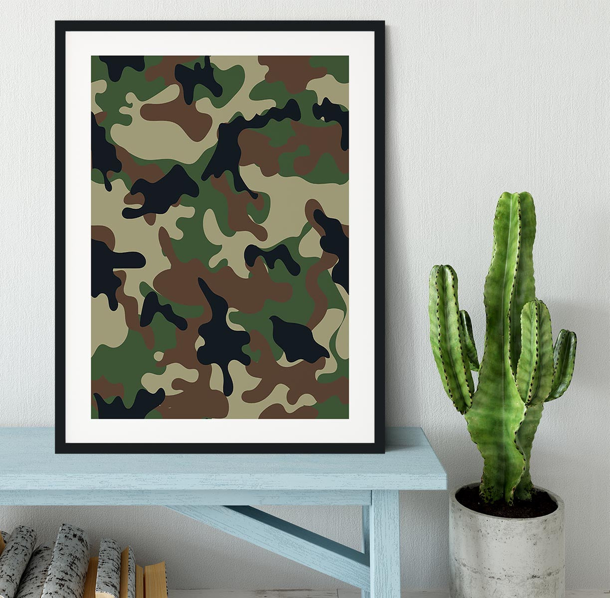 Army military camouflage Framed Print - Canvas Art Rocks - 1