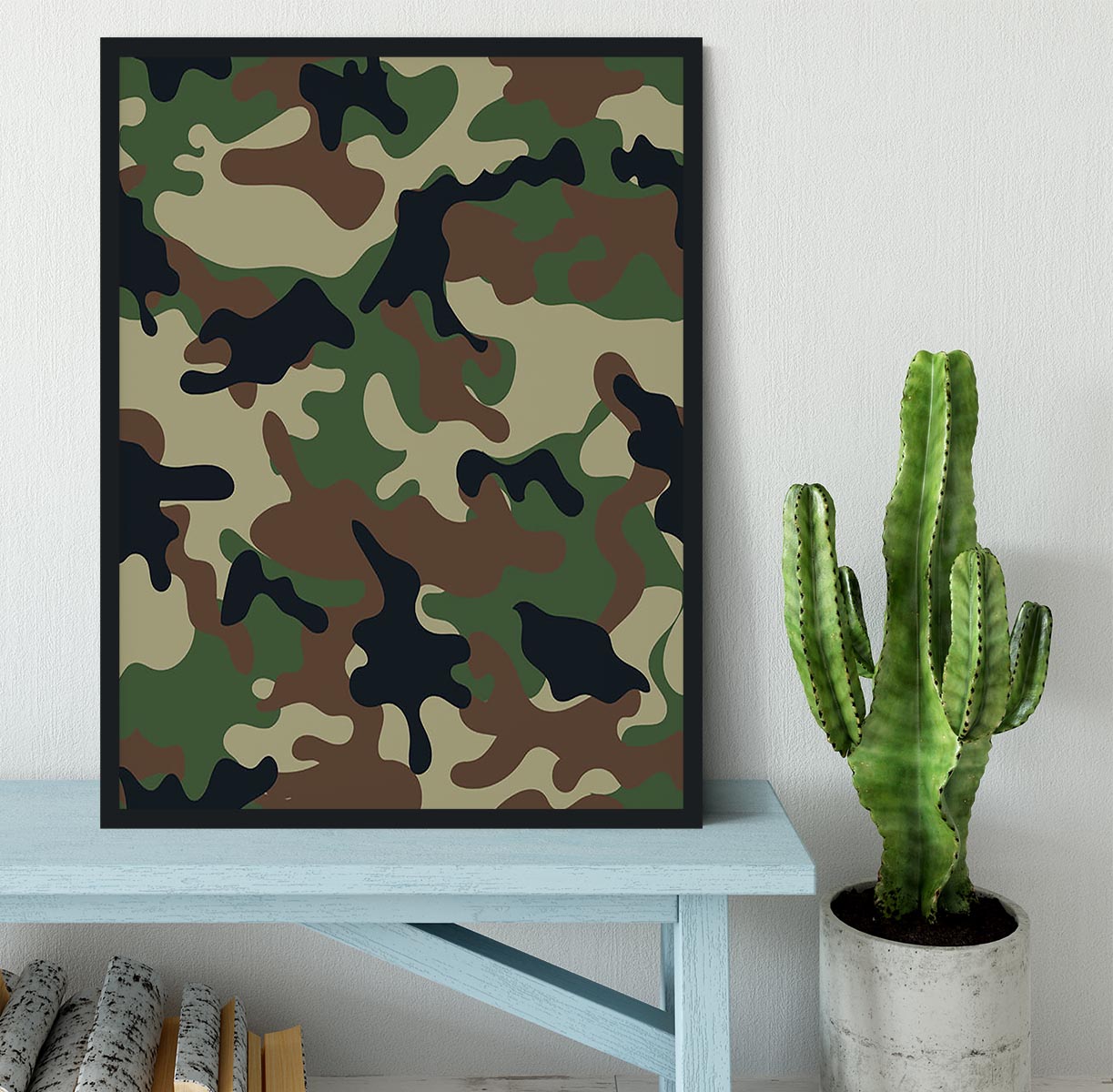 Army military camouflage Framed Print - Canvas Art Rocks - 2