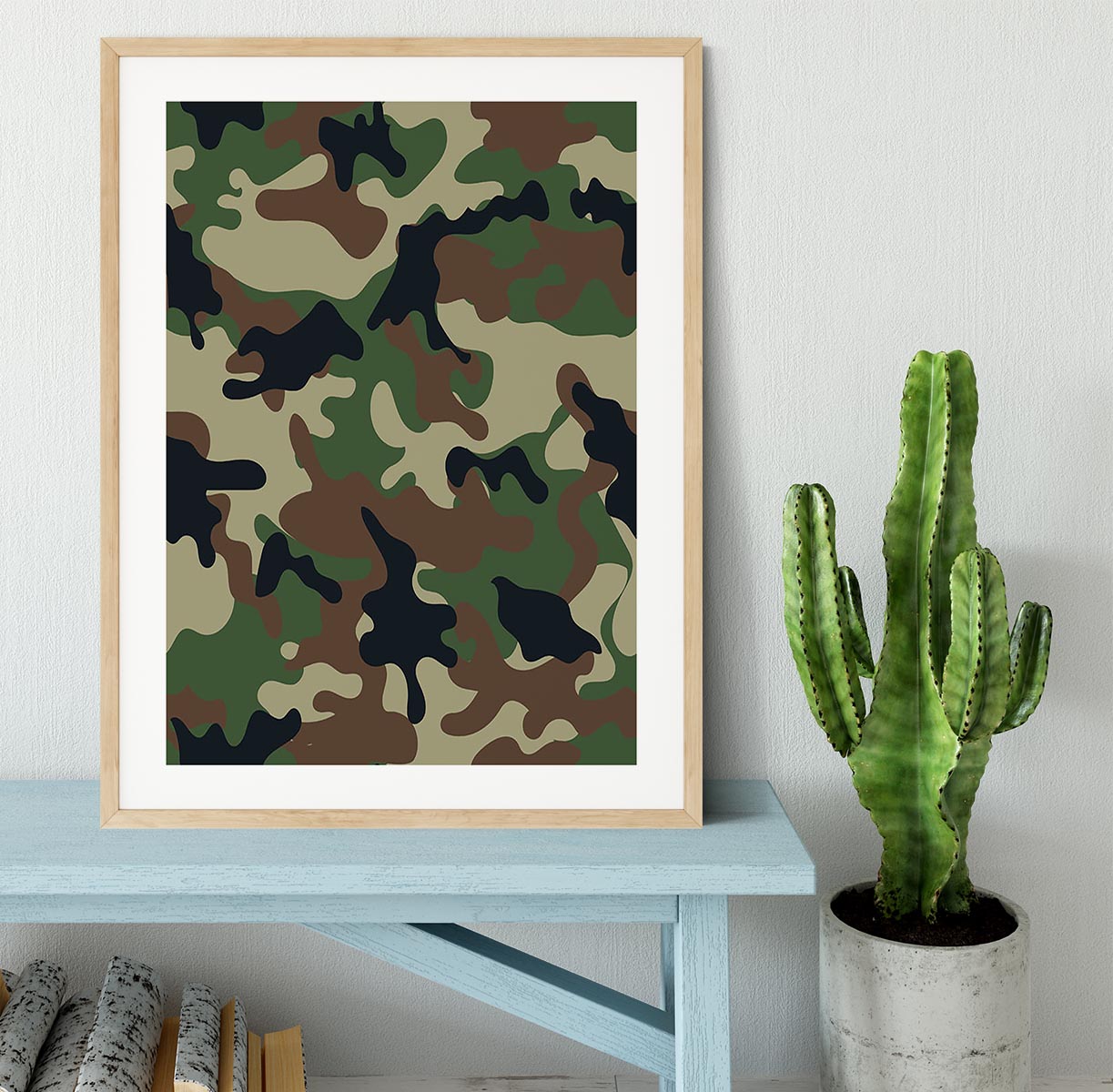 Army military camouflage Framed Print - Canvas Art Rocks - 3