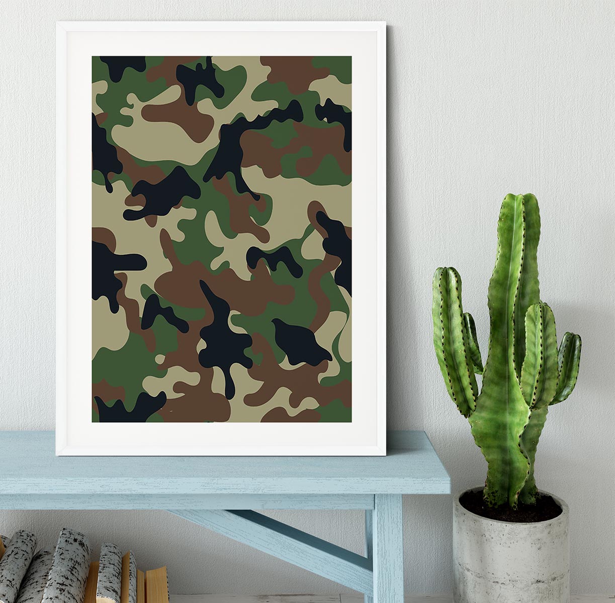 Army military camouflage Framed Print - Canvas Art Rocks - 5