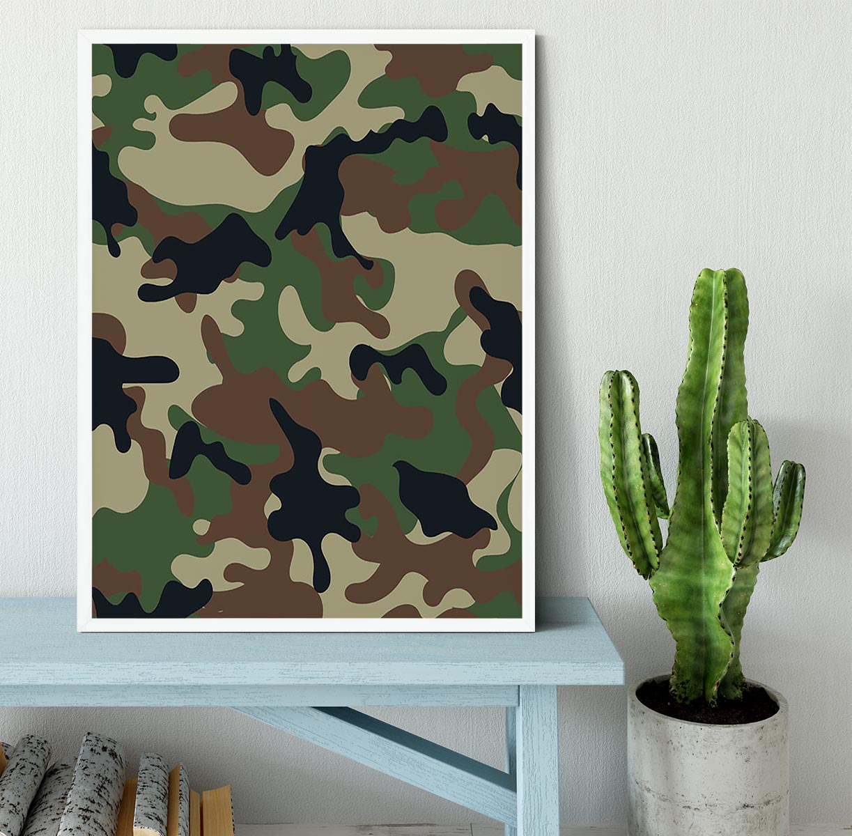 Army military camouflage Framed Print - Canvas Art Rocks -6