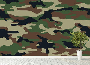 Army military camouflage Wall Mural Wallpaper - Canvas Art Rocks - 4