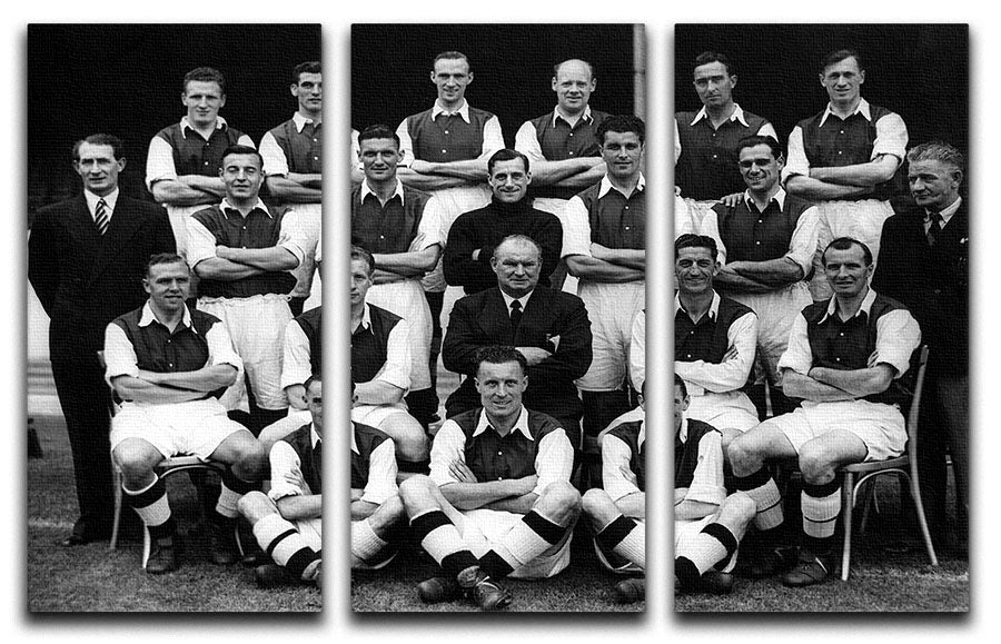 Arsenal Football Club Team Photo 1948 3 Split Panel Canvas Print - Canvas Art Rocks - 1