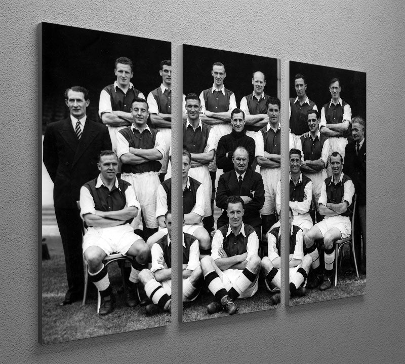 Arsenal Football Club Team Photo 1948 3 Split Panel Canvas Print - Canvas Art Rocks - 2