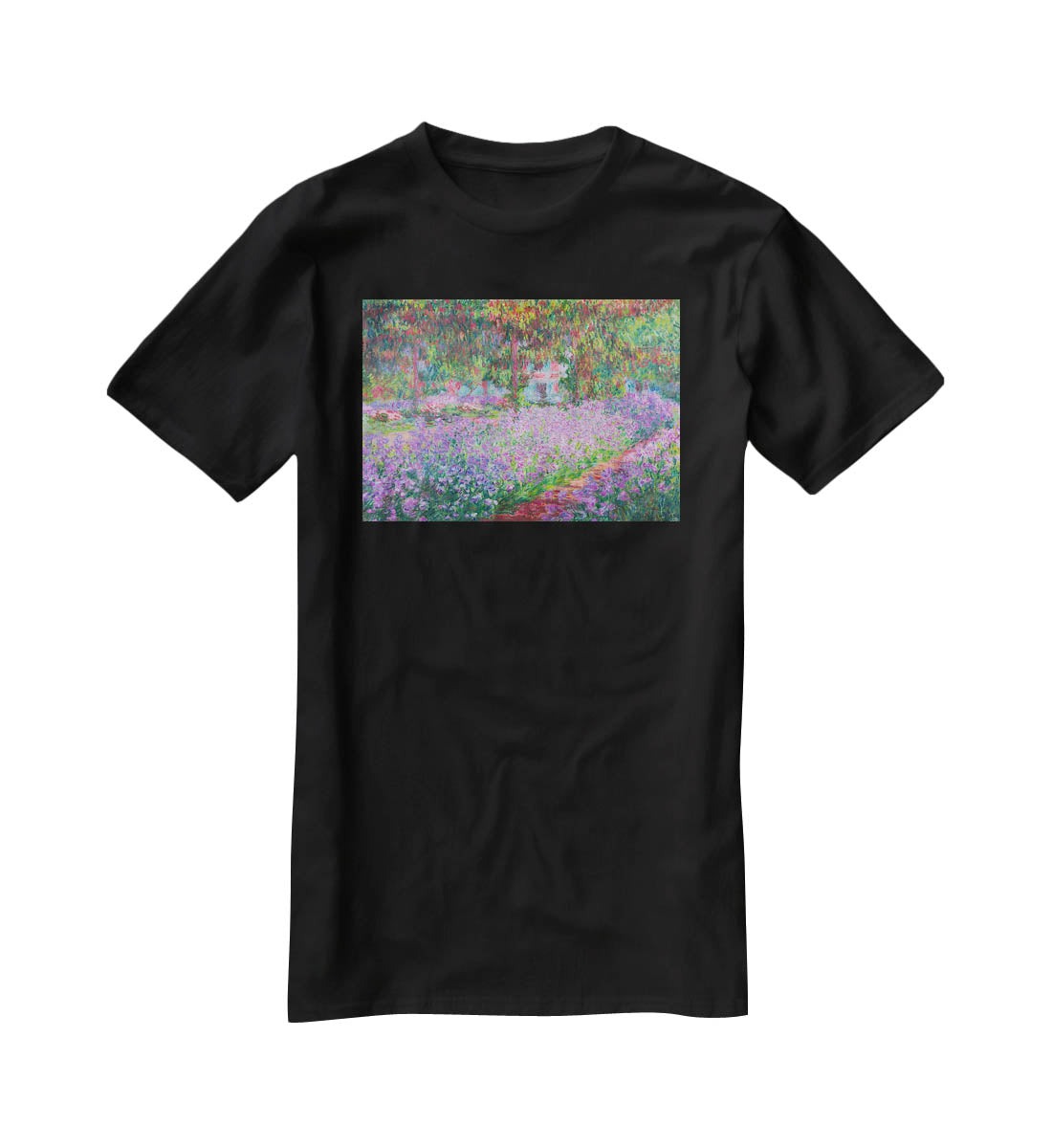 Artists Garden by Monet T-Shirt - Canvas Art Rocks - 1