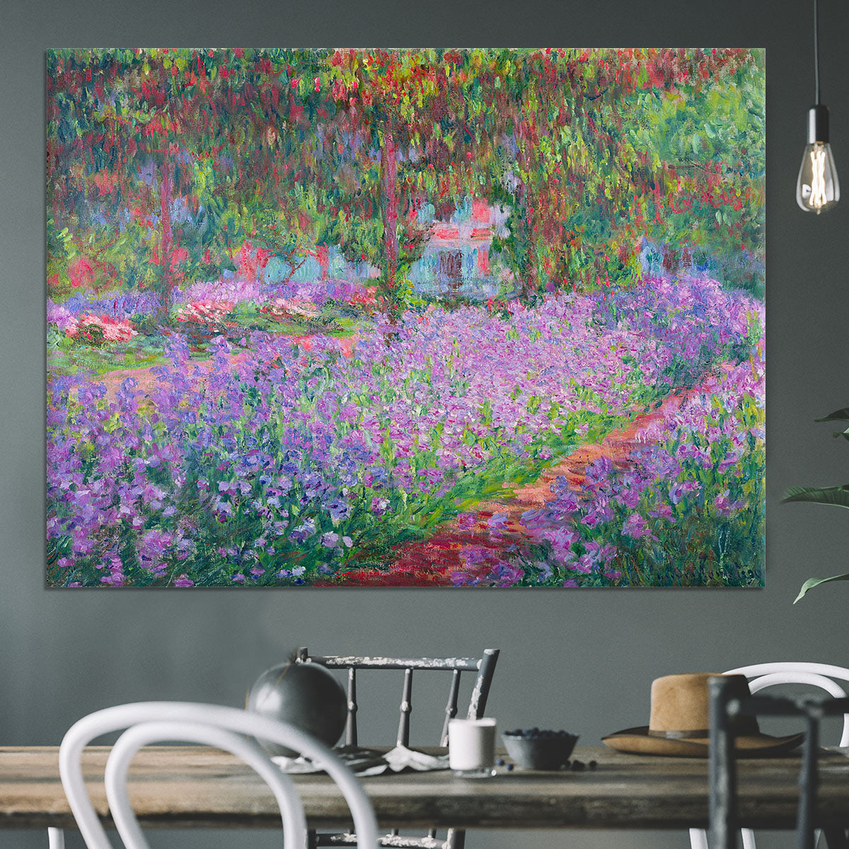 Artists Garden by Monet Canvas Print or Poster - Canvas Art Rocks - 3
