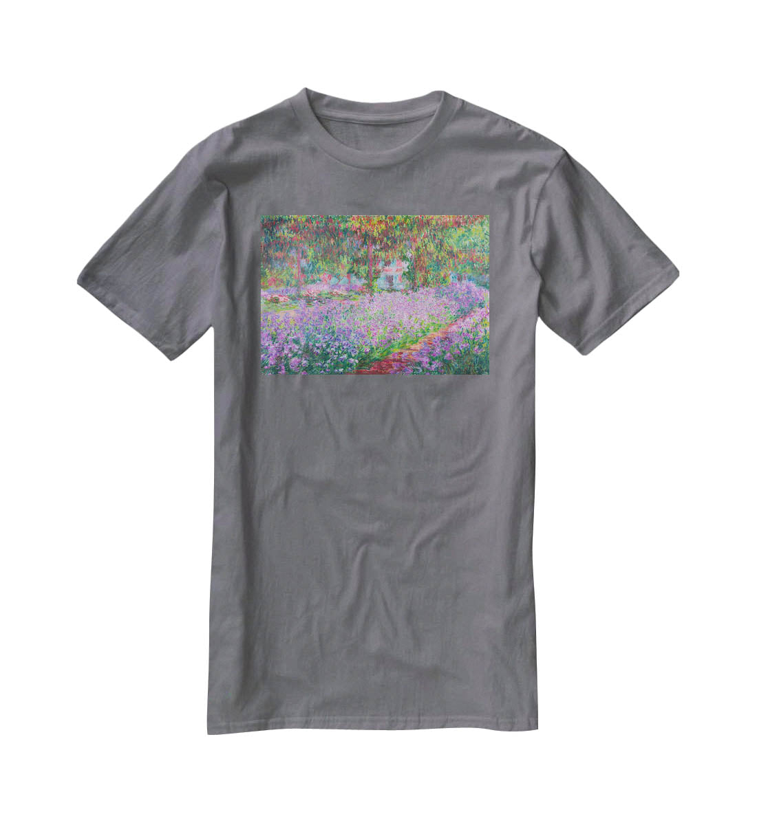 Artists Garden by Monet T-Shirt - Canvas Art Rocks - 3