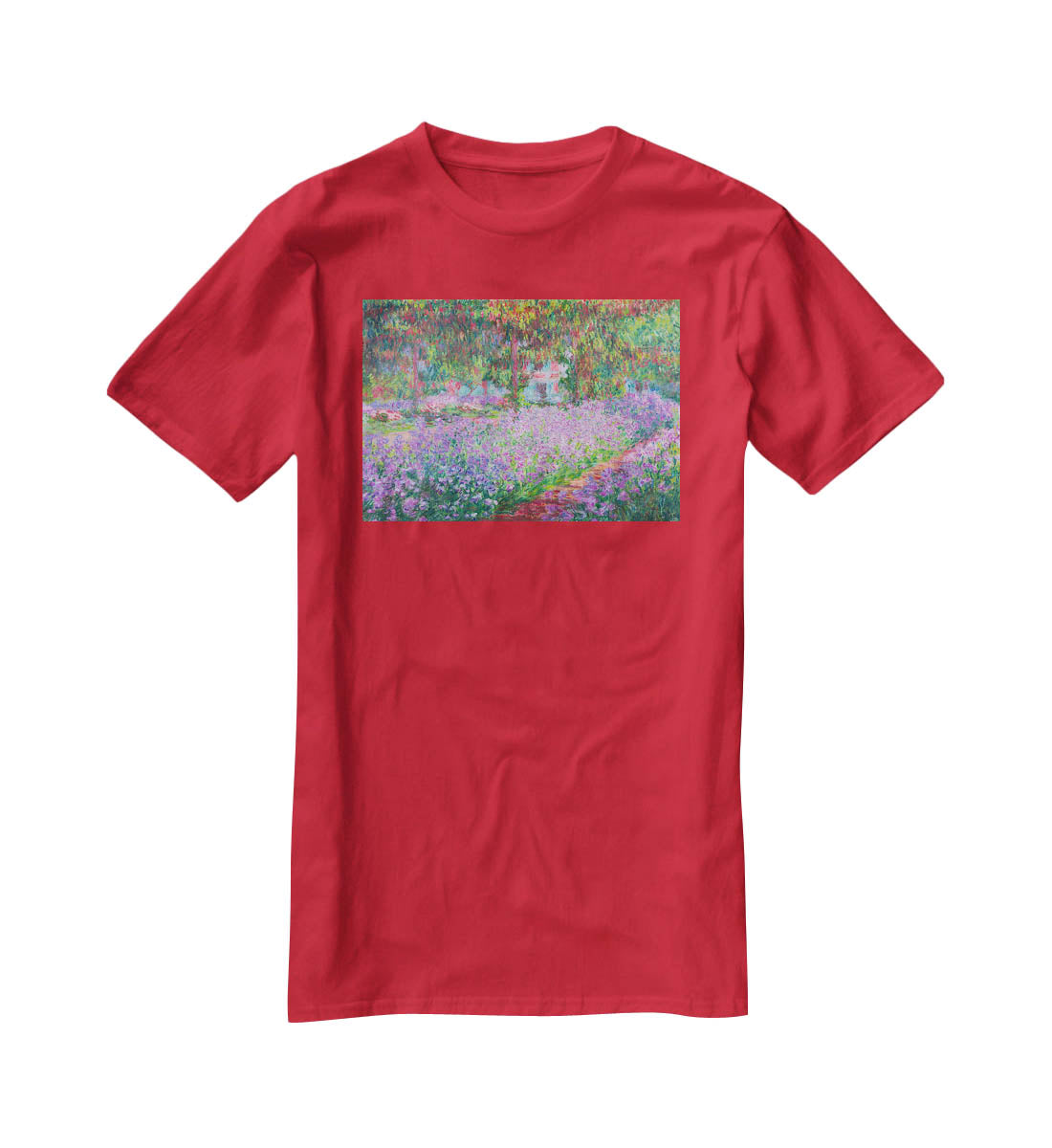 Artists Garden by Monet T-Shirt - Canvas Art Rocks - 4