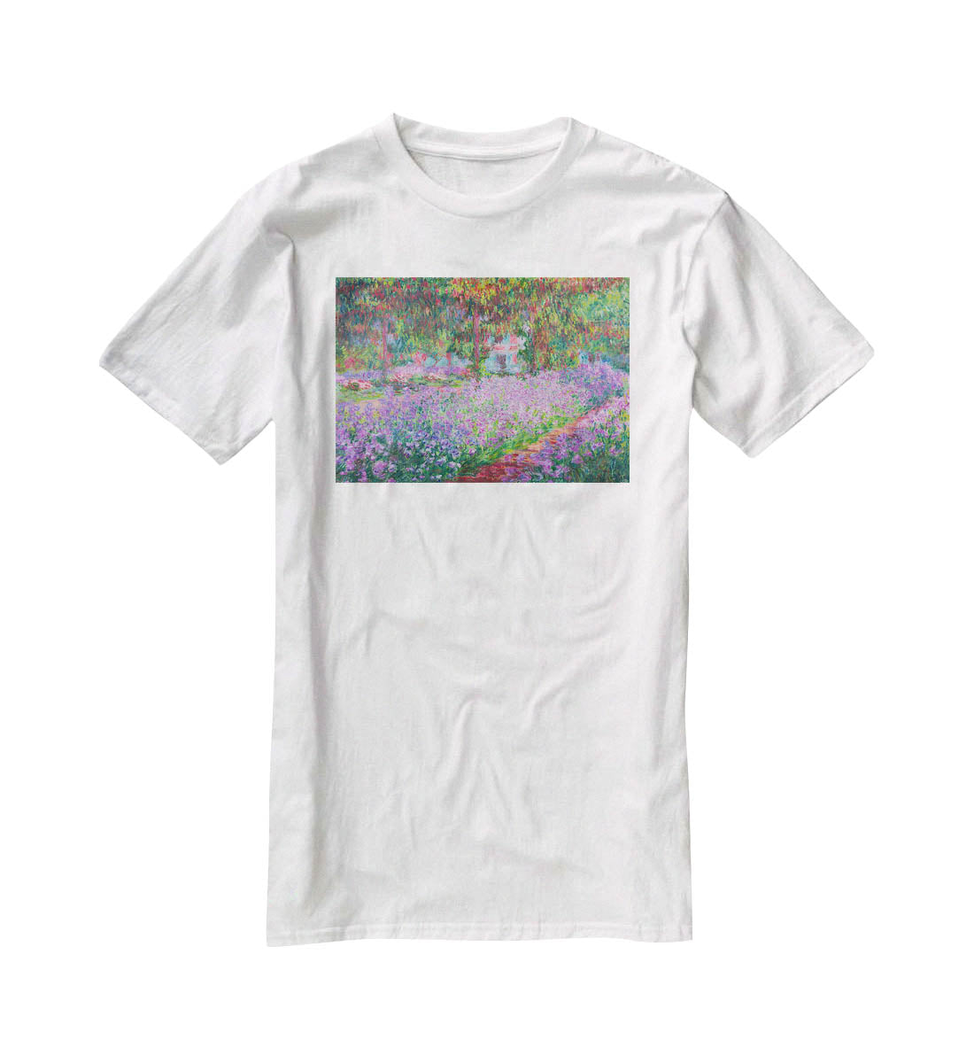 Artists Garden by Monet T-Shirt - Canvas Art Rocks - 5
