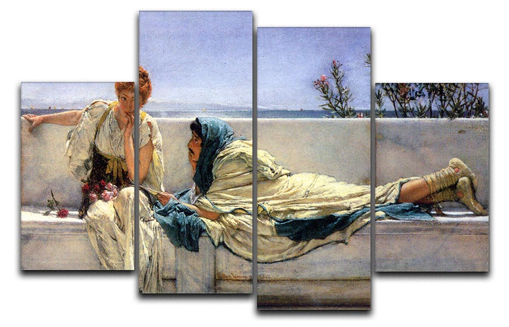 Asking by Alma Tadema 4 Split Panel Canvas - Canvas Art Rocks - 1