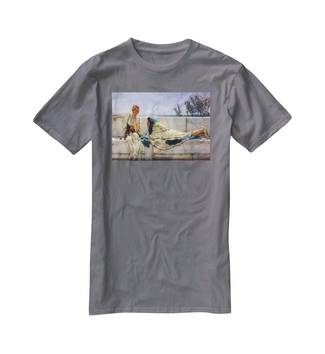Asking by Alma Tadema T-Shirt - Canvas Art Rocks - 3