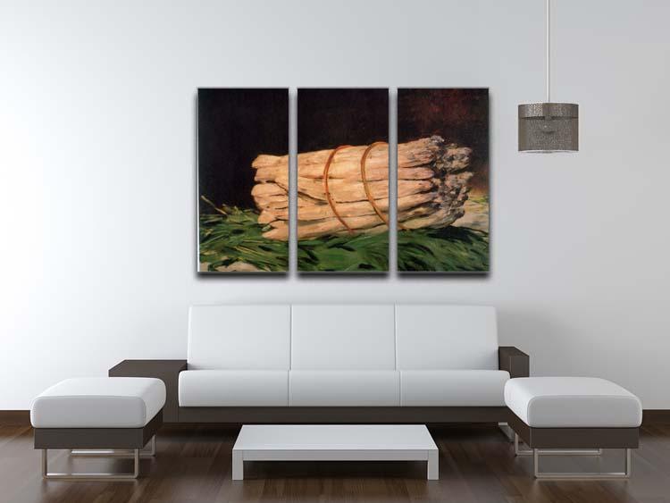 Asperagus by Manet 3 Split Panel Canvas Print - Canvas Art Rocks - 3