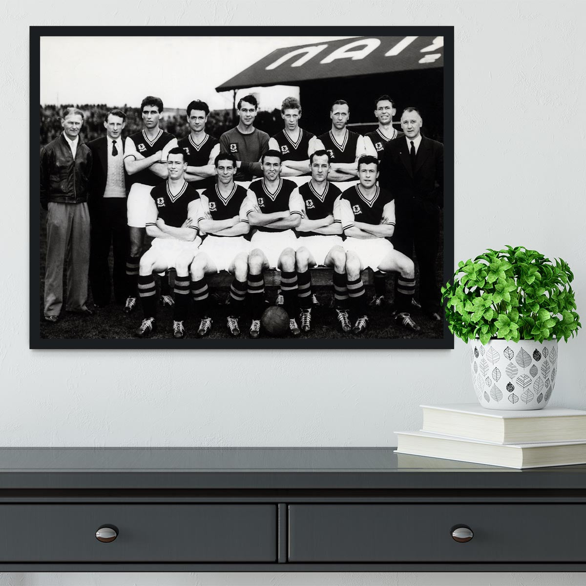 Aston Villa Football Club Team Photo 1957 Framed Print - Canvas Art Rocks - 2