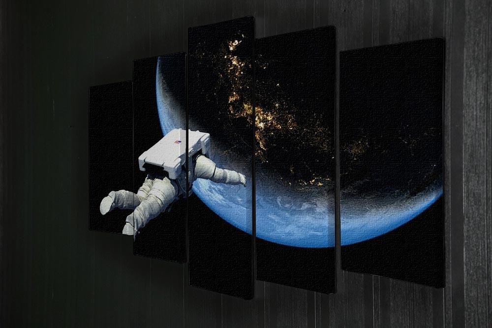 Astronaut Floating to Earth 5 Split Panel Canvas - Canvas Art Rocks - 2