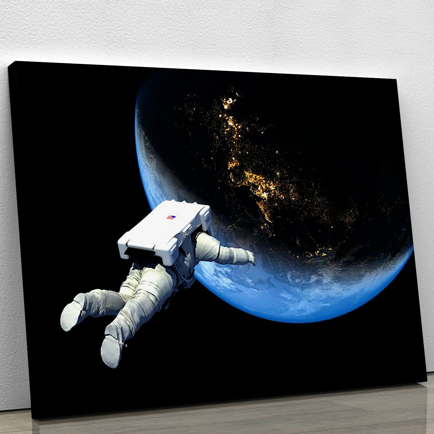 Astronaut Floating to Earth Canvas Print or Poster - Canvas Art Rocks - 1