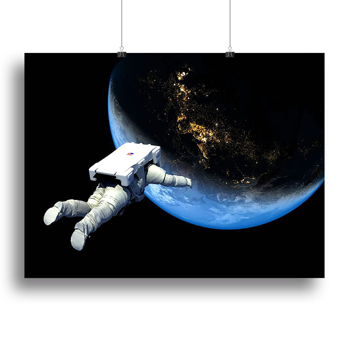 Astronaut Floating to Earth Canvas Print or Poster - Canvas Art Rocks - 2