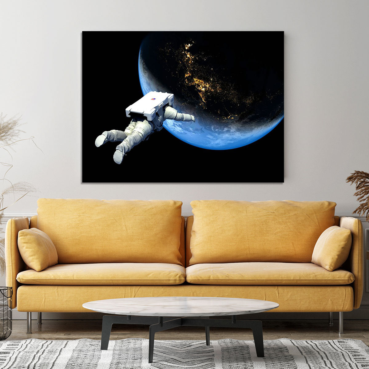 Astronaut Floating to Earth Canvas Print or Poster - Canvas Art Rocks - 4