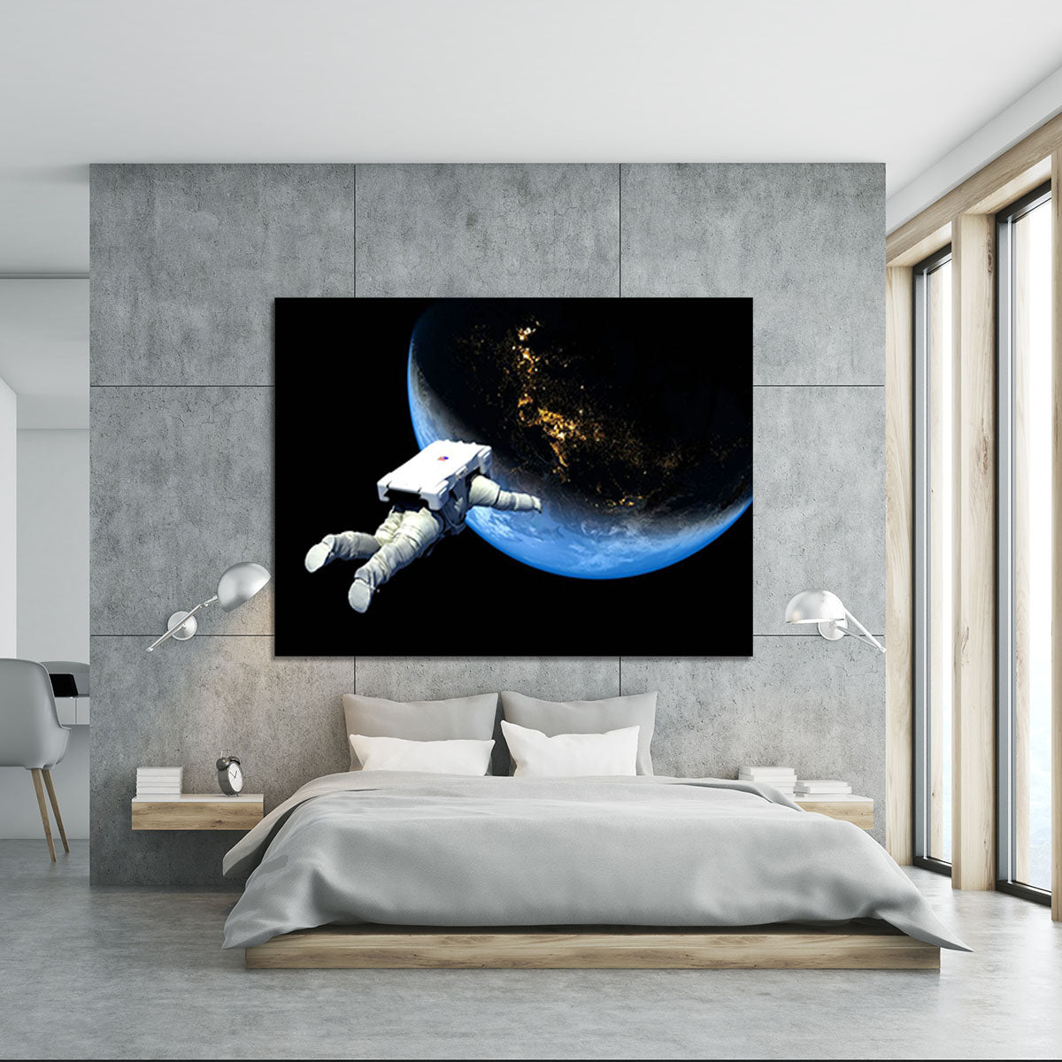 Astronaut Floating to Earth Canvas Print or Poster - Canvas Art Rocks - 5