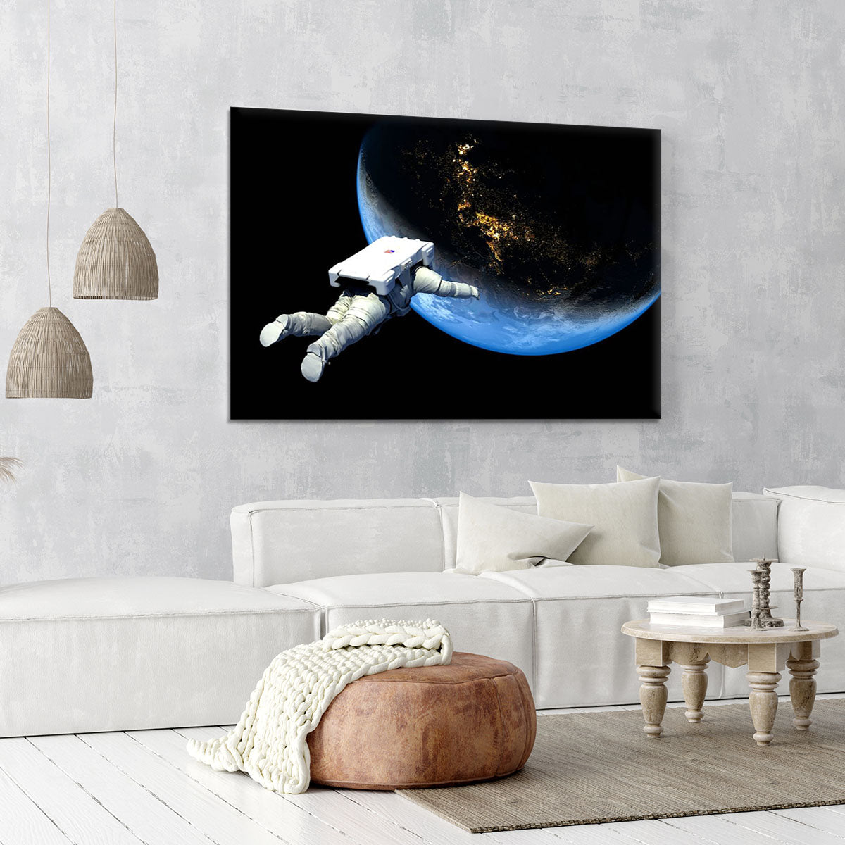 Astronaut Floating to Earth Canvas Print or Poster - Canvas Art Rocks - 6